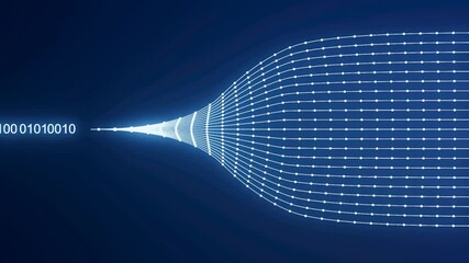 Futuristic illustration of artificial intelligence and data analytics with neural networks and machine learning technology for business innovation.. - Powered by Adobe