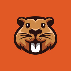 Beaver Logo Design. Minimalist and Modern. Vector illustration
