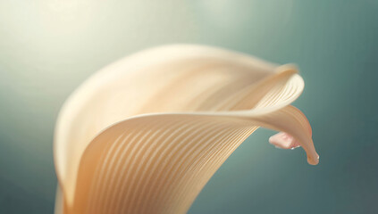 Delicate Cream Calla Lily Flower with Water Droplet