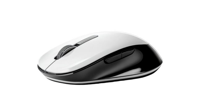 Wireless Mouse on Transparent Background