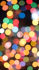 Colorful bokeh lights at night