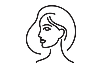 Woman beauty anti-aging icon. Element of beauty and anti aging icon for mobile concept and web apps. one line Icon drawing with white background