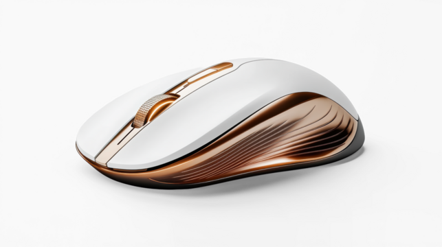 Sleek Wireless Mouse on Transparent Background