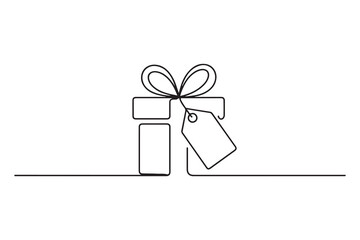 Special promotion icon. one line Icon drawing with white background