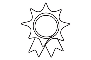 Special promotion icon. one line Icon drawing with white background