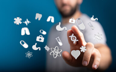 Digital healthcare, medical technology, innovation, health app, telehealth, medicine, doctor, patient, treatment, wellness, futuristic med