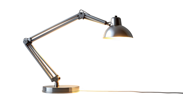 Modern desk lamp illuminates workspace with adjustable design