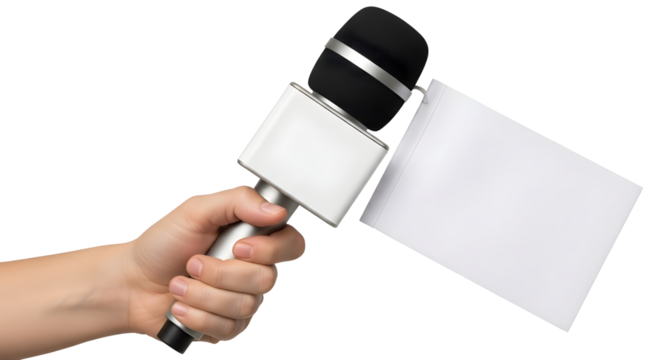 Hand holding a blank business card, a credit card, or a USB flash drive object connected to mobile phone technology for communication and data storage