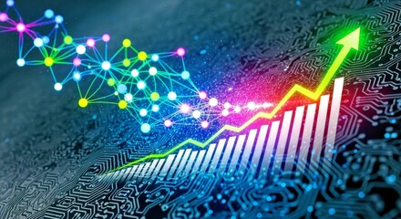 Abstract Topography Data Pathways AI Strategic Mapping Complex Systems