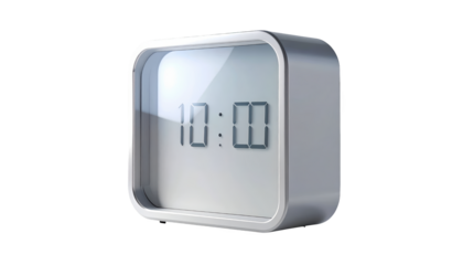 Ten o'clock digital clock time reminder deadline modern design