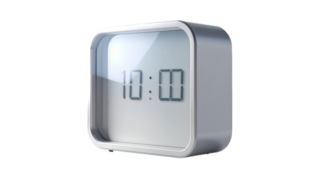 Ten o'clock digital clock time reminder deadline modern design