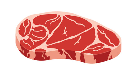 A raw marbled cut of beef steak ready for cooking and grilling.