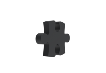 puzzle angle view without shadow 3d render