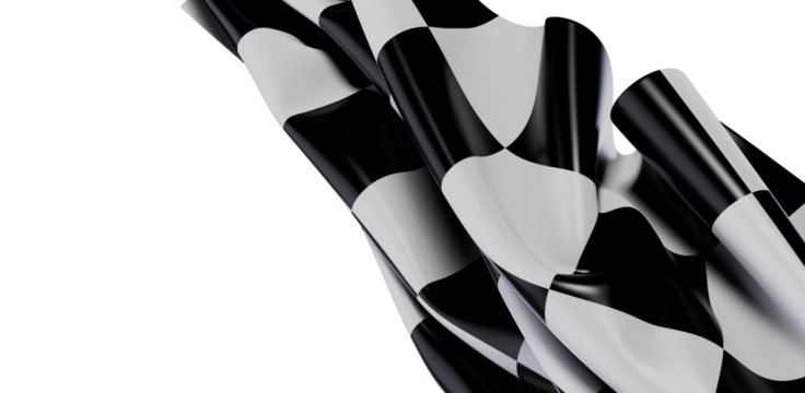 Close-up of a waving checkered flag representing racing, speed, and the finish line. Perfect for motorsport, victory, and competition.
