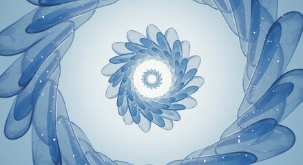 Blue spiral fractal pattern