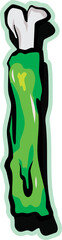 Fototapeta premium Spooky Brain Eater Alphabet Font – A hand-drawn dripping zombie lettering set perfect for your Halloween projects! This unique zombie-style font features gooey green letters, melting brains, and spook