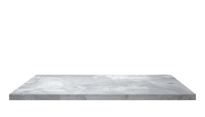 White Marble Countertop on White Background