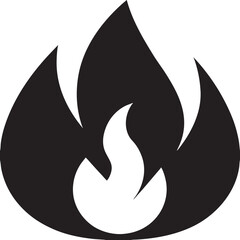 vector illustration of a set of fire icons