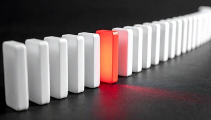 Domino Effect A Visual Representation of Risk.