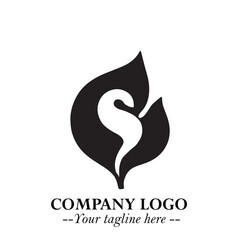 Spinach Logo Symbol in Black on the White Background Minimalist Leaf Vegetable Illustration