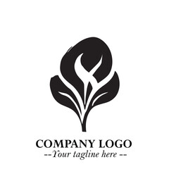 Spinach Logo Symbol in Black on the White Background Minimalist Leaf Vegetable Illustration