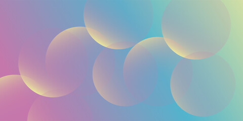 Gradient background with soft pastel colors, featuring blue and yellow hues. The background has a smooth, abstract texture with overlapping circles. Minimal abstract circles vector gradient background