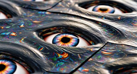Evolving AI Growth Crystalline Formations on Silicon Prismatic Effects