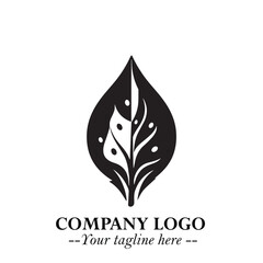 Spinach Logo Symbol in Black on the White Background Minimalist Leaf Vegetable Illustration