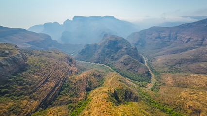 Fototapeta premium Aerial view of South Africa, magnificent cliffs and canyons