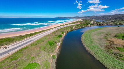 Aerial photography of South Africa: coast and small towns