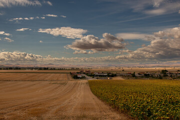 Landschaft in der Meseta am Jacobsweg in Nordspanien