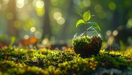 種を割って生えてくる芽1