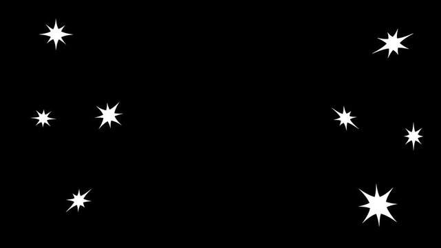 Simple, elegant graphic element of geometric star shapes