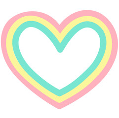 colorful heart shape