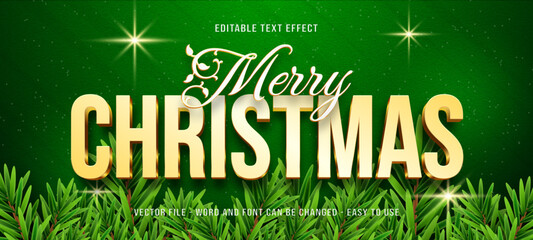 Editable text effect Christmas holiday season vector mockup