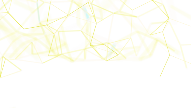 Abstract image of yellow lines and connections on a white background. Representing connectivity, network, and data.