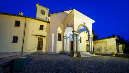 View of the Sacro Monte di Orta (Piedmont, Northern Italy). Is a christian worship place, dedicated to St. Francis of Assisi, and UNESCO heritage site since 2003.