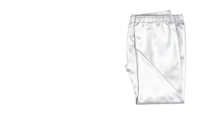 Folded satin pants for restful nights and luxurious comfort