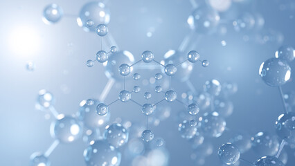 d-glucose molecular structure 3d, monosaccharide structural chemical formula view from a microscope
