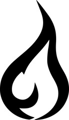 Fire Flame Silhouette Graphic for Heat, Passion, and Power Concept