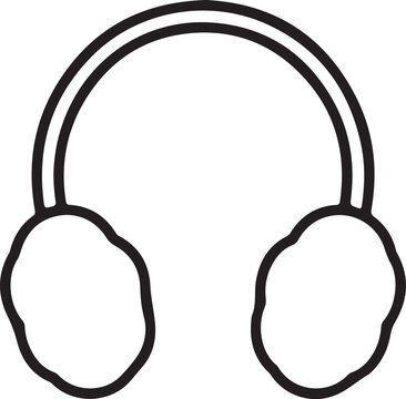 black earmuffs winter accessory clip art preview