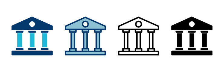 Bank icon vector isolated on white background. bank vector icon, museum, university