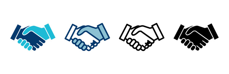 Obraz premium Business handshake icon vector isolated on white background. Handshake icon vector. contract agreement. Trust icon vector. Deal. Done. partnership icon