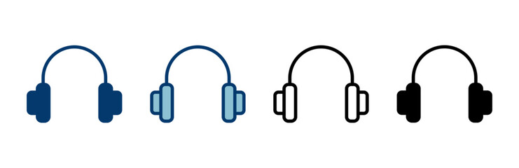 Headphone icon vector isolated on white background. Headphone vector icon. Call us