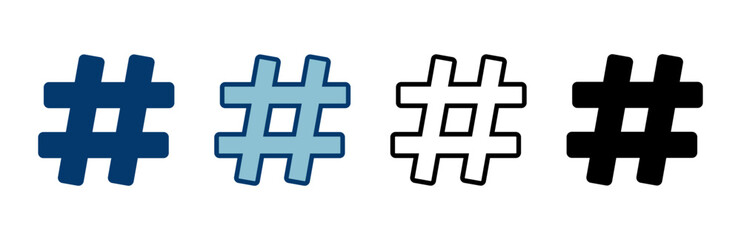 Obraz premium Hashtag icon vector isolated on white background. hashtag vector icon