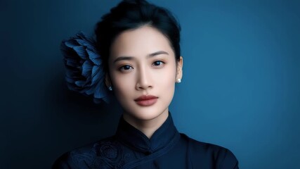 Eastern woman in cheongsam exudes elegance