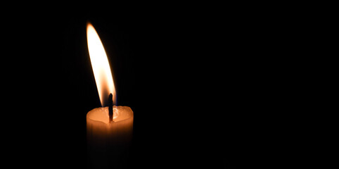 Funeral Candles, RIP memorial condolence. Candel for Death mourning memory.