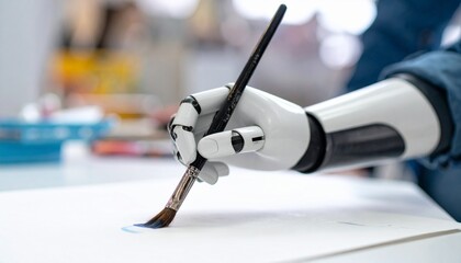 アンドロイドが筆を持ち創造する未来のアートシーン
