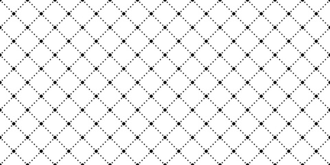Seamless diamond pattern. Dotted rhombus background texture. Simple geometric grid pattern design, like for blankets and throws.