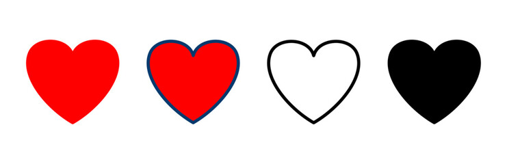 Heart icon vector isolated on white background. Heart vector icon. Like icon vector. Love
